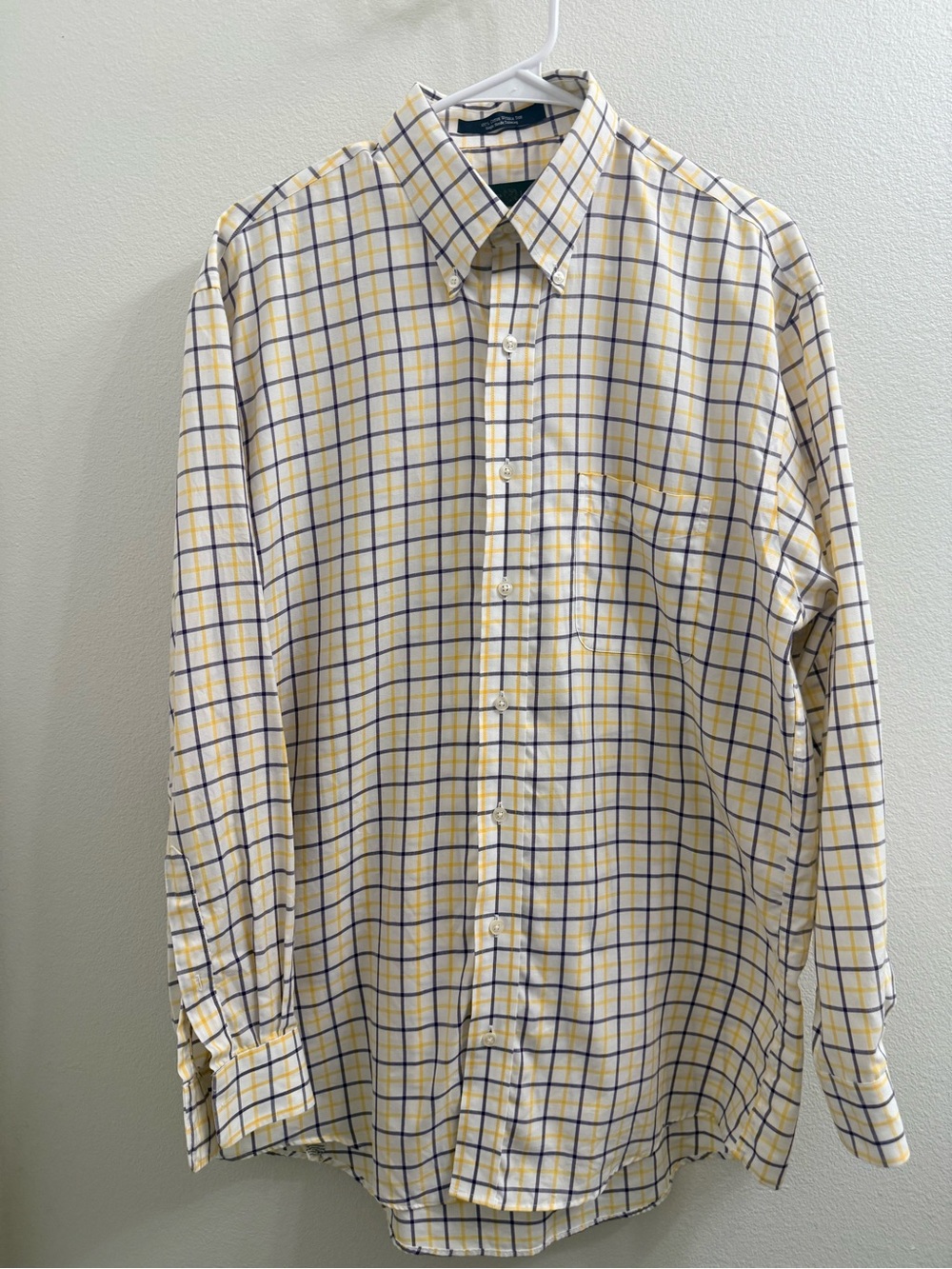 Louisiana Lodge Purple & Gold Plaid Button-Down Shirt – Men’s Medium LSU colors